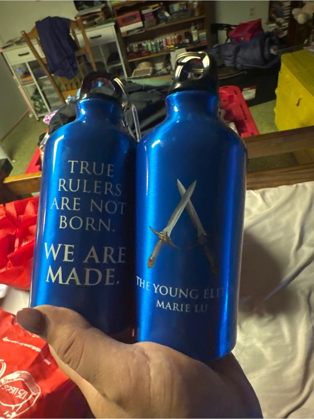 Blue The Young Elites Stainless Water Bottle - Promotional Book Design